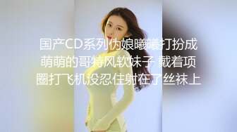 国产CD系列伪娘曦曦打扮成萌萌的哥特风软妹子 戴着项圈打飞机没忍住射在了丝袜上