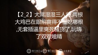 【2_2】大屌湿湿三人行,两根大鸡巴在眼前爽得不懂吃哪根,无套插逼里爽死骚货了,玩嗨了双双喷精