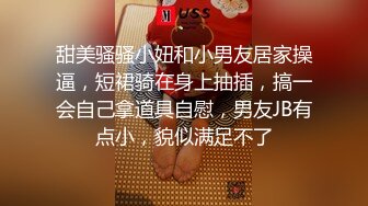 甜美骚骚小妞和小男友居家操逼，短裙骑在身上抽插，搞一会自己拿道具自慰，男友JB有点小，貌似满足不了